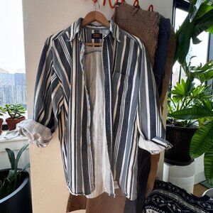 Vintage 90s Faded Glory Striped Button Down Shirt